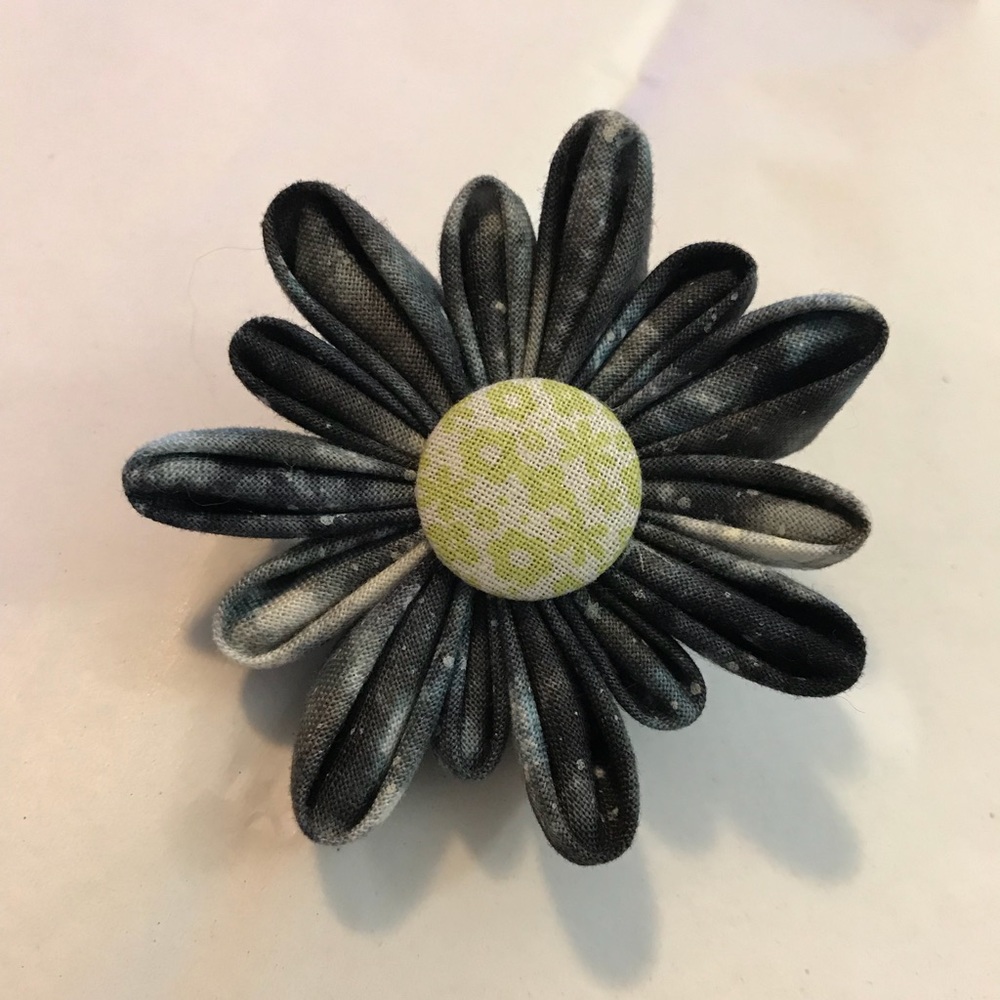 Handmade Fabric Flower Hair Clip
